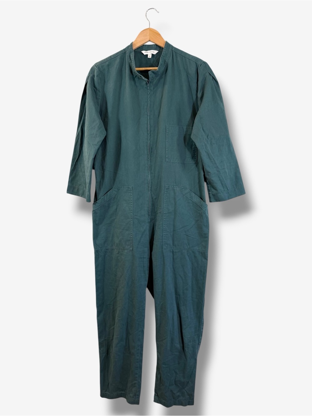 Dagg & Stacey Finch Boiler Jumpsuit Size 12 Green Belted Gorpcore Utility Casual - Picture 10 of 12